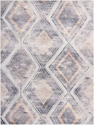Gray Cream 10' x 13' 1 Caspian Rectangle Area Rug 60% Polypropylene & 40% Polyester With Cotton Backing Modern Chic Carpet for Home Interior Design Decorating for Sale at Rug Engine