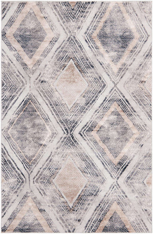 Gray Cream 6' 1 x 9' Caspian Rectangle Area Rug 60% Polypropylene & 40% Polyester With Cotton Backing Modern Chic Carpet for Home Interior Design Decorating for Sale at Rug Engine