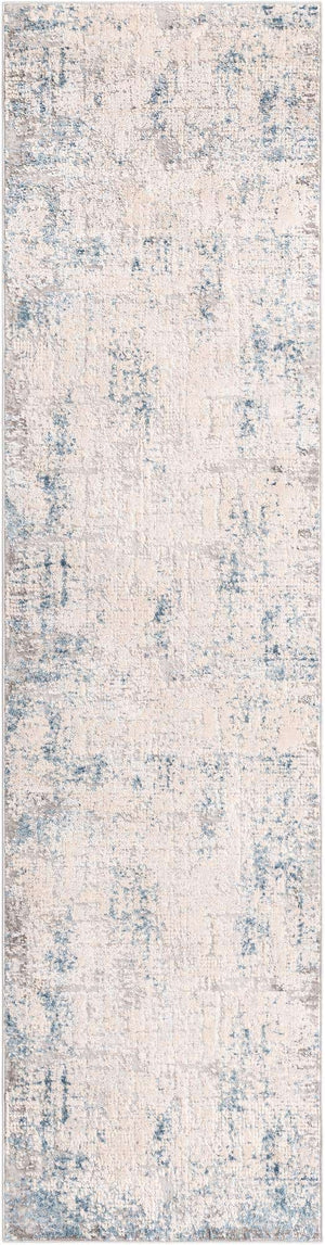 Gray Blue 2' 7 x 10' Caspian Runner Area Rug 60% Polypropylene & 40% Polyester With Cotton Backing Modern Chic Carpet for Home Interior Design Decorating for Sale at Rug Engine