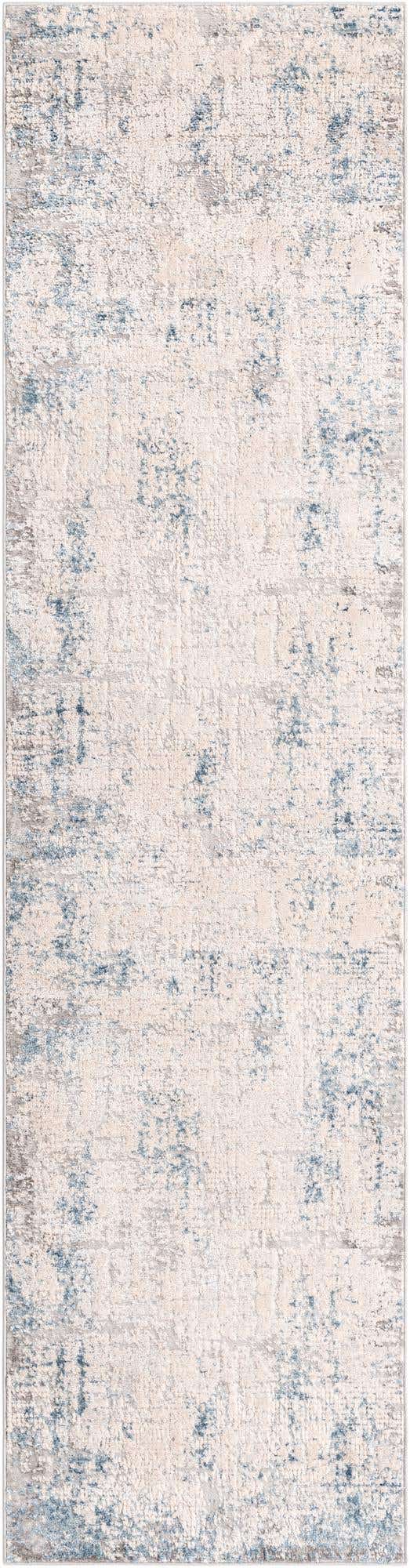 Gray Blue 2' 7 x 10' Caspian Runner Area Rug 60% Polypropylene & 40% Polyester With Cotton Backing Modern Chic Carpet for Home Interior Design Decorating for Sale at Rug Engine
