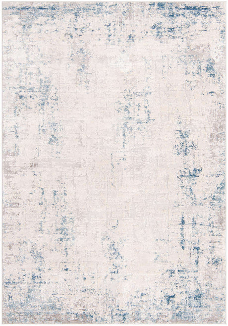 Gray Blue 7' 1 x 10' Caspian Rectangle Area Rug 60% Polypropylene & 40% Polyester With Cotton Backing Modern Chic Carpet for Home Interior Design Decorating for Sale at Rug Engine