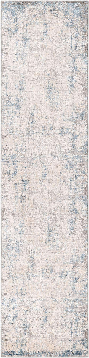 Gray Blue 2' x 8' Caspian Runner Area Rug 60% Polypropylene & 40% Polyester With Cotton Backing Modern Chic Carpet for Home Interior Design Decorating for Sale at Rug Engine