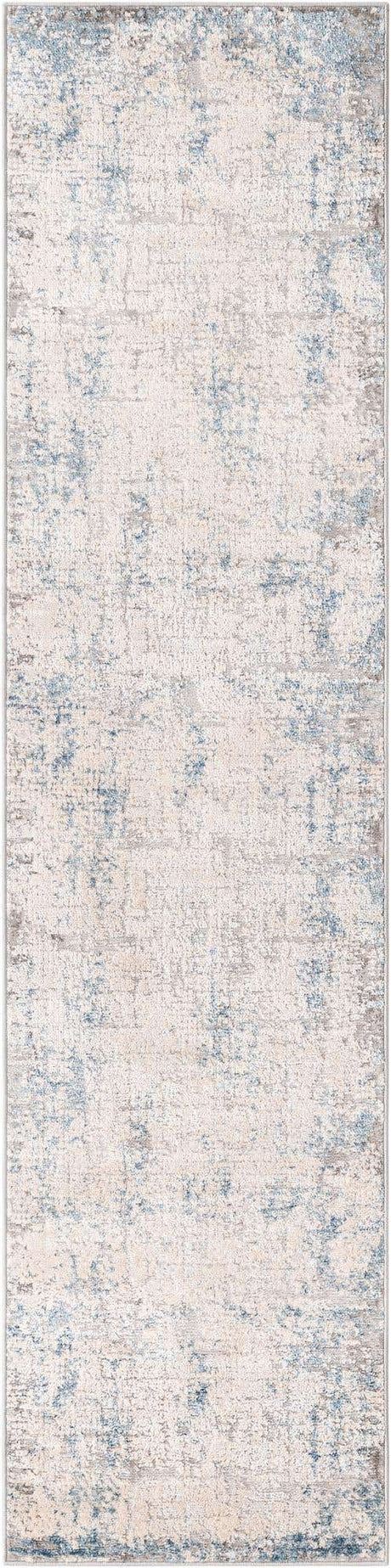 Gray Blue 2' x 8' Caspian Runner Area Rug 60% Polypropylene & 40% Polyester With Cotton Backing Modern Chic Carpet for Home Interior Design Decorating for Sale at Rug Engine
