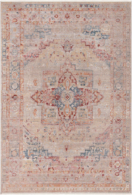 Multicolor 6' 1 x 9' Noble Rectangle Area Rug 100% Polyester Traditional Distressed Classic Contemporary Carpet for Home Decor for Sale at Rug Engine