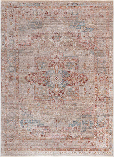 Multicolor 7' 1 x 10' Noble Rectangle Area Rug 100% Polyester Traditional Distressed Classic Contemporary Carpet for Home Decor for Sale at Rug Engine