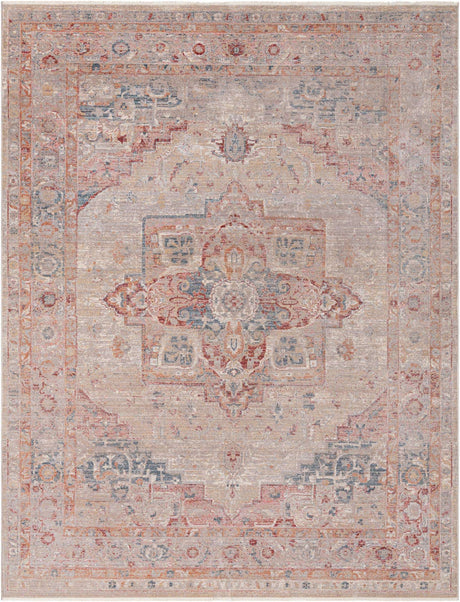 Multicolor 9' x 12' Noble Rectangle Area Rug 100% Polyester Traditional Distressed Classic Contemporary Carpet for Home Decor for Sale at Rug Engine