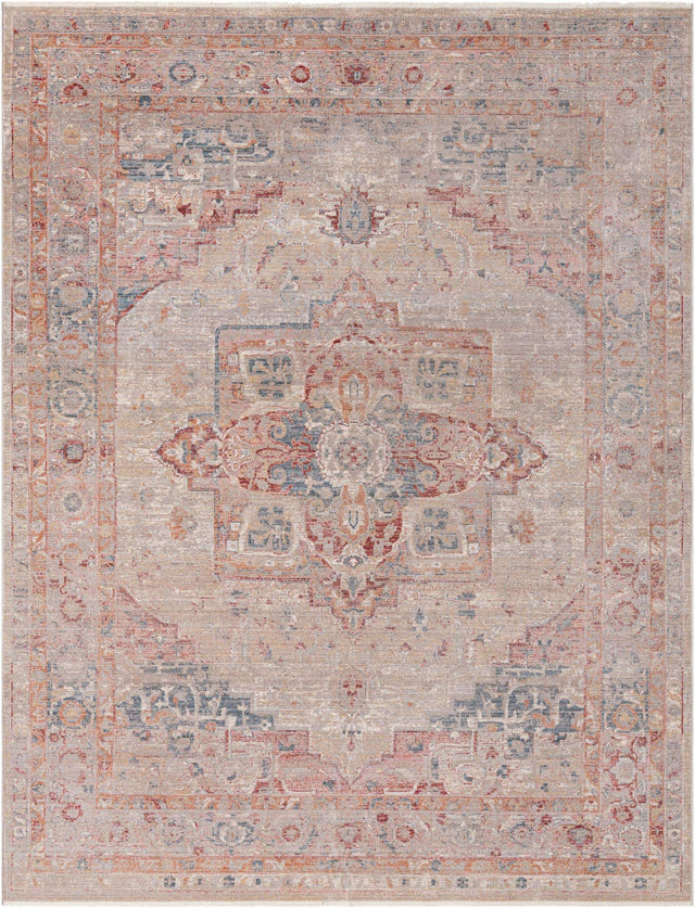 Multicolor 9' x 12' Noble Rectangle Area Rug 100% Polyester Traditional Distressed Classic Contemporary Carpet for Home Decor for Sale at Rug Engine
