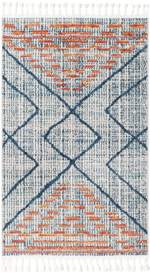 Blue 3' 3 x 5' 3 Aramis Rectangle Area Rug Polypropylene With Cotton Backing Easy Clean Living Room Bedroom Dining Office Carpet for Sale at Rug Engine