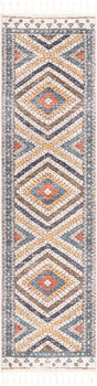 Blue 2' 7 x 10' Aramis Runner Area Rug Polypropylene With Cotton Backing Easy Clean Living Room Bedroom Dining Office Carpet for Sale at Rug Engine