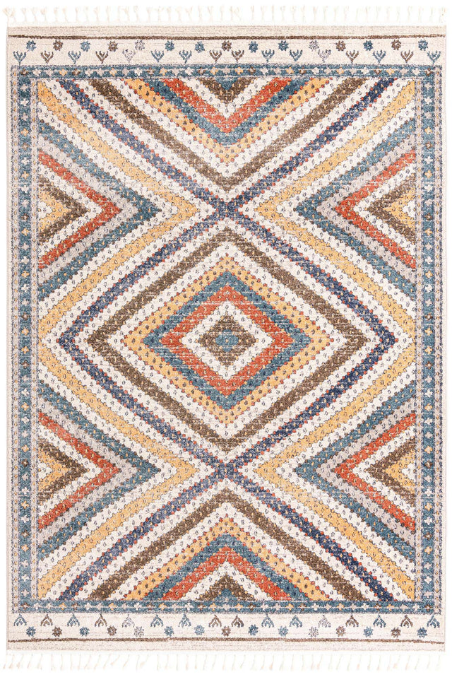 Blue 7' 10 x 11' Aramis Rectangle Area Rug Polypropylene With Cotton Backing Easy Clean Living Room Bedroom Dining Office Carpet for Sale at Rug Engine