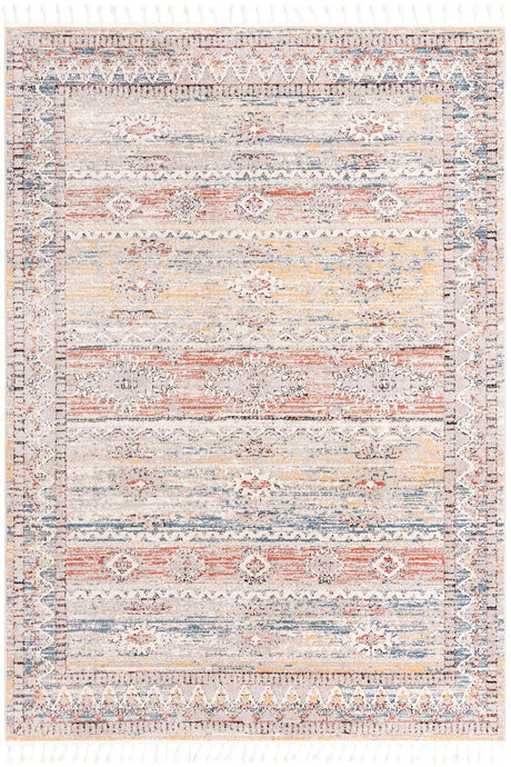 Multicolor 8' x 11' Aramis Rectangle Area Rug Polypropylene With Cotton Backing Easy Clean Living Room Bedroom Dining Office Carpet for Sale at Rug Engine