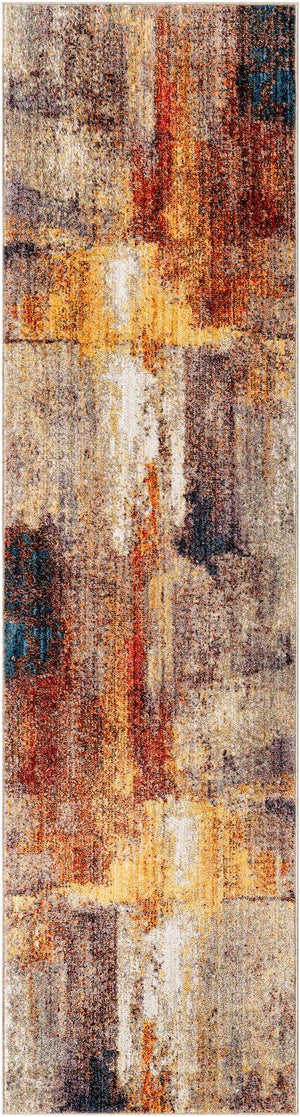 Multicolor 2' 7 x 10' Jill Zarin Downtown Runner Area Rug 100% Polyester (Space-Dyed Yarn) Abstract Modern Colorful Vivid Carpet for Home Interior Design for Sale at Rug Engine