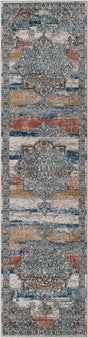 Multicolor 2' 7 x 10' Nyla Runner Area Rug 100% Polypropylene Traditional Classic Carpet for Living Room, Kitchen, Bedroom, Dining, Office for Sale at Rug Engine