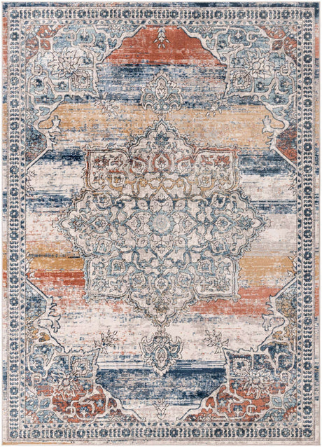 Multicolor 7' 10 x 11' Nyla Rectangle Area Rug 100% Polypropylene Traditional Classic Carpet for Living Room, Kitchen, Bedroom, Dining, Office for Sale at Rug Engine