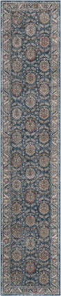 Blue 2' 7 x 13' 1 Nyla Runner Area Rug 100% Polypropylene Traditional Classic Carpet for Living Room, Kitchen, Bedroom, Dining, Office for Sale at Rug Engine