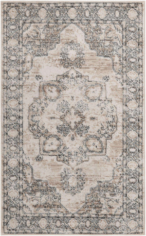 Ivory 3' 1 x 5' 3 Portland Rectangle Area Rug 85% Polypropylene & 15% Polyester Vintage Distressed Traditional Carpet for Home Decor for Sale at Rug Engine