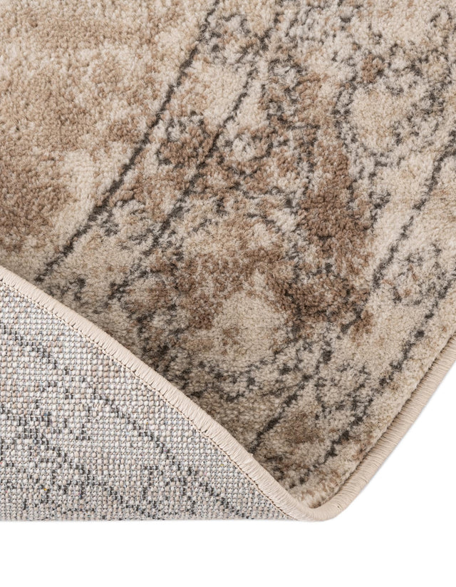 Ivory 4' 1 x 6' 1 Portland Oval Area Rug 85% Polypropylene & 15% Polyester Vintage Distressed Traditional Carpet for Home Decor for Sale at Rug Engine