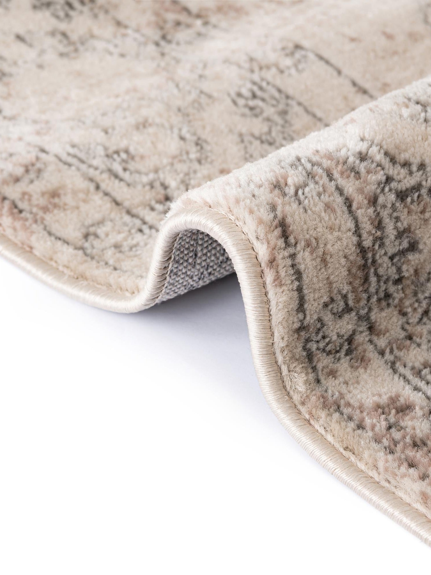 Ivory 7' 10 x 10' Portland Oval Area Rug 85% Polypropylene & 15% Polyester Vintage Distressed Traditional Carpet for Home Decor for Sale at Rug Engine