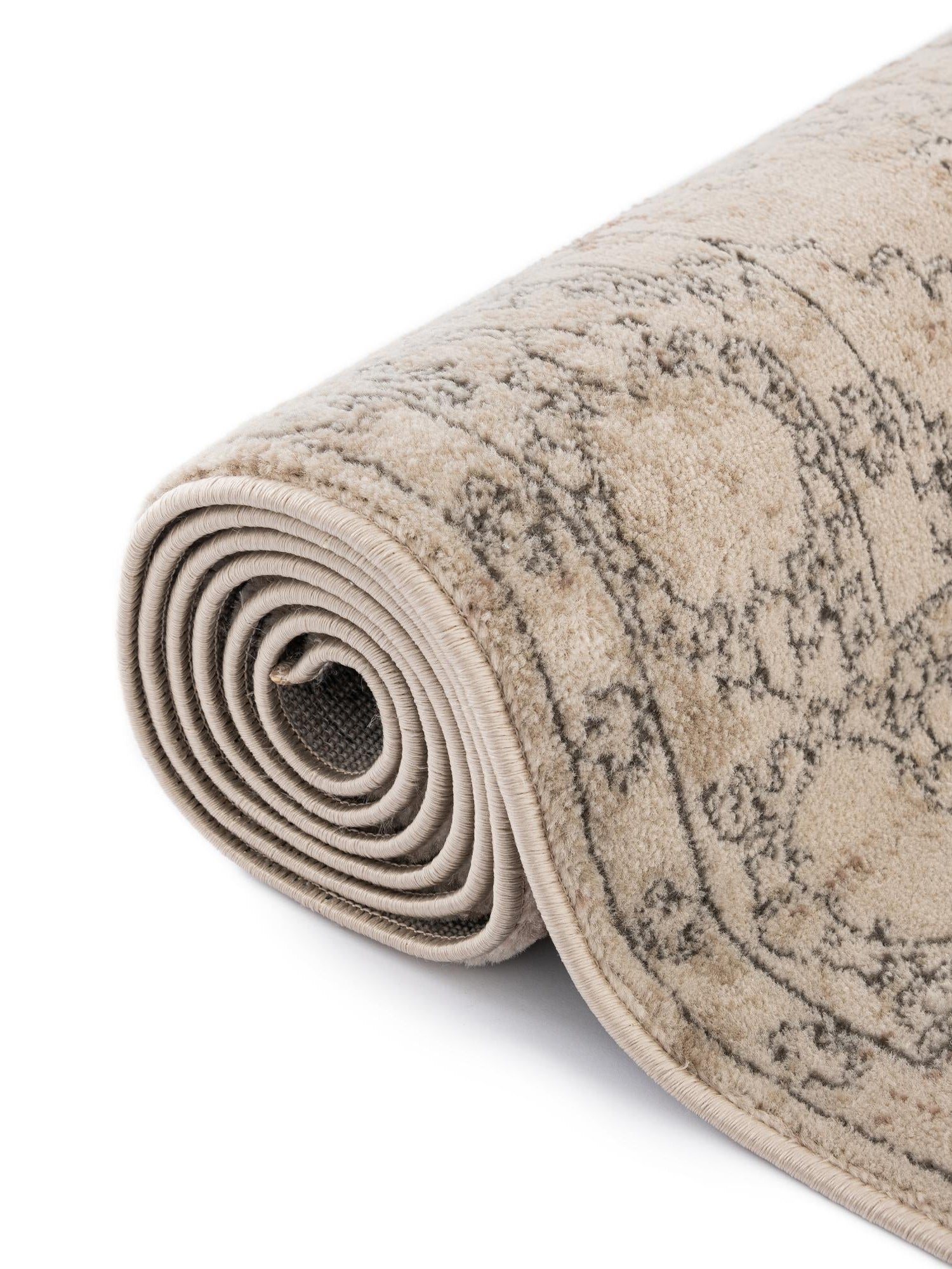 Ivory 3' 1 x 5' 3 Portland Oval Area Rug 85% Polypropylene & 15% Polyester Vintage Distressed Traditional Carpet for Home Decor for Sale at Rug Engine