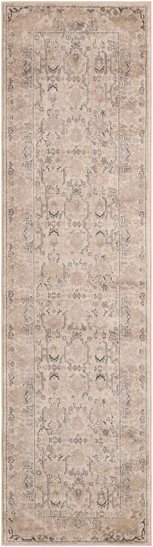 Ivory 2' 7 x 10' Portland Runner Area Rug 85% Polypropylene & 15% Polyester Vintage Distressed Traditional Carpet for Home Decor for Sale at Rug Engine