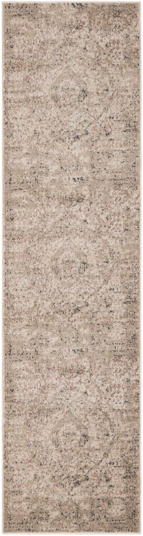 Beige 2' 7 x 10' Portland Runner Area Rug 85% Polypropylene & 15% Polyester Vintage Distressed Traditional Carpet for Home Decor for Sale at Rug Engine