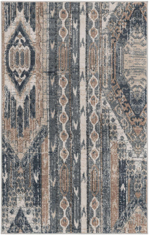 Navy Blue 3' 1 x 5' 3 Portland Rectangle Area Rug 85% Polypropylene & 15% Polyester Vintage Distressed Traditional Carpet for Home Decor for Sale at Rug Engine