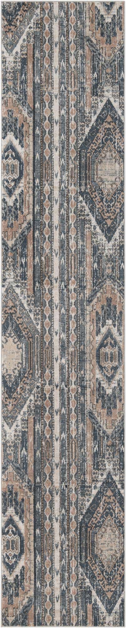 Navy Blue 2' 7 x 13' 1 Portland Runner Area Rug 85% Polypropylene & 15% Polyester Vintage Distressed Traditional Carpet for Home Decor for Sale at Rug Engine