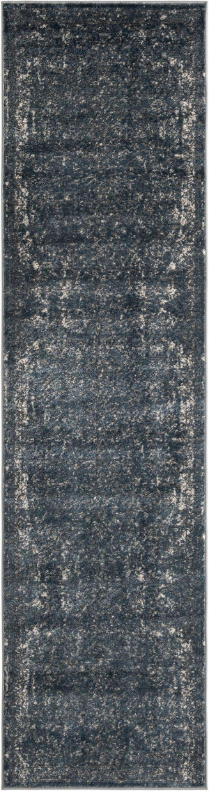 Blue 2' 7 x 10' Portland Runner Area Rug 85% Polypropylene & 15% Polyester Vintage Distressed Traditional Carpet for Home Decor for Sale at Rug Engine