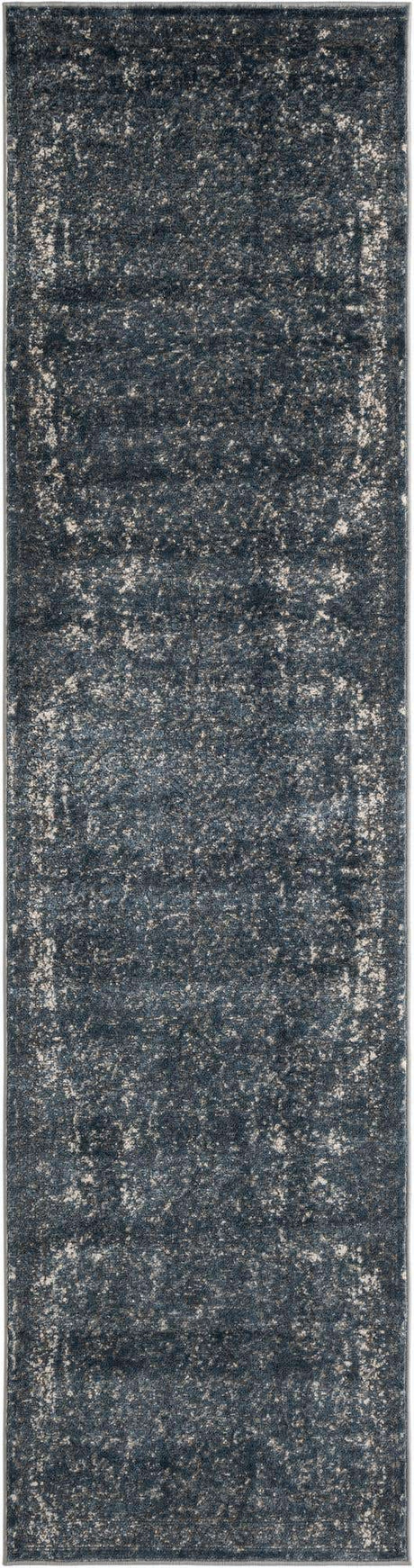 Blue 2' 7 x 10' Portland Runner Area Rug 85% Polypropylene & 15% Polyester Vintage Distressed Traditional Carpet for Home Decor for Sale at Rug Engine