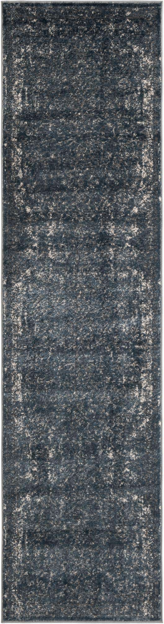 Blue 2' 7 x 10' Portland Runner Area Rug 85% Polypropylene & 15% Polyester Vintage Distressed Traditional Carpet for Home Decor for Sale at Rug Engine