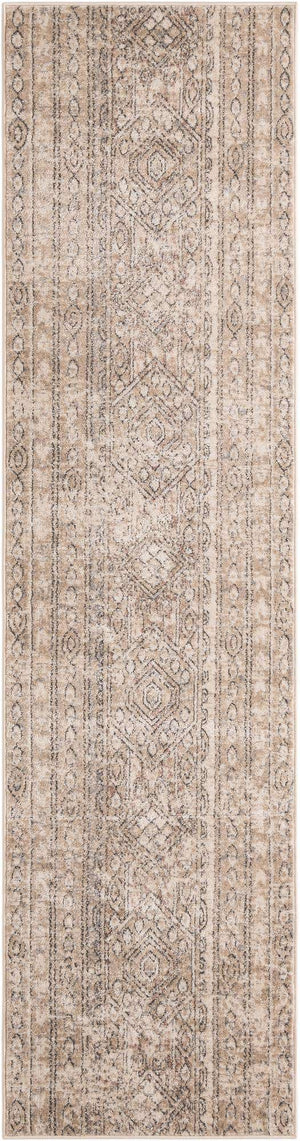 Ivory 2' 7 x 10' Portland Runner Area Rug 85% Polypropylene & 15% Polyester Vintage Distressed Traditional Carpet for Home Decor for Sale at Rug Engine