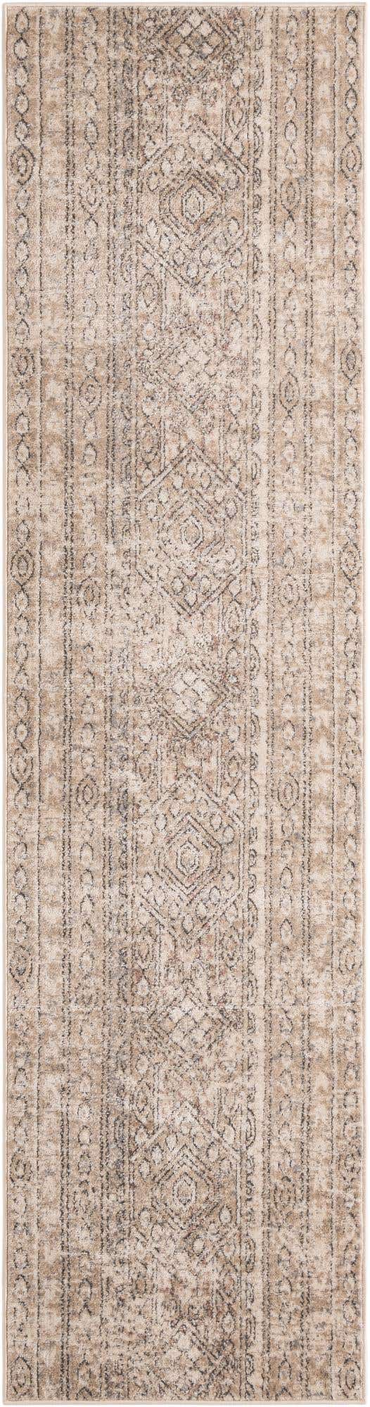 Ivory 2' 7 x 10' Portland Runner Area Rug 85% Polypropylene & 15% Polyester Vintage Distressed Traditional Carpet for Home Decor for Sale at Rug Engine