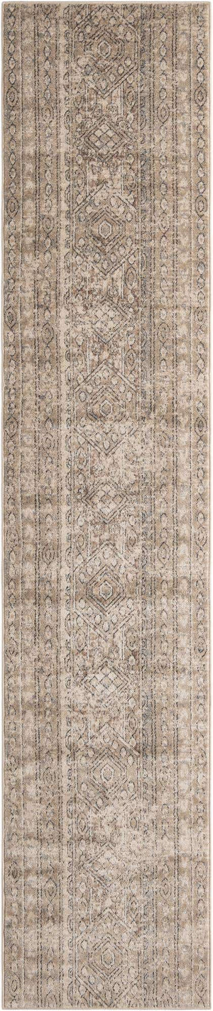 Ivory 2' 7 x 13' 1 Portland Runner Area Rug 85% Polypropylene & 15% Polyester Vintage Distressed Traditional Carpet for Home Decor for Sale at Rug Engine