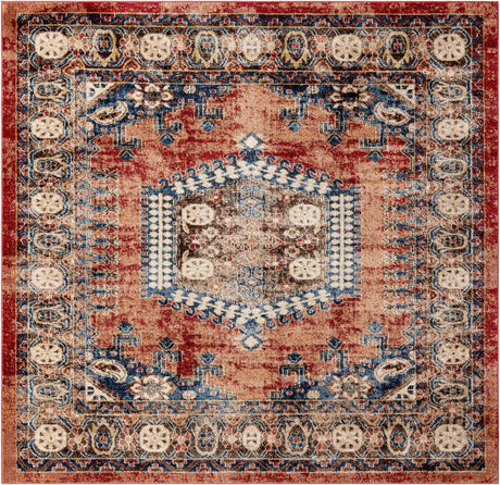 Terracotta 7' 10 x 7' 10 Utopia Square Area Rug Traditional Vintage Persian Inspired Vivid Color Durable Carpet for Unique Interiors for Sale at Rug Engine