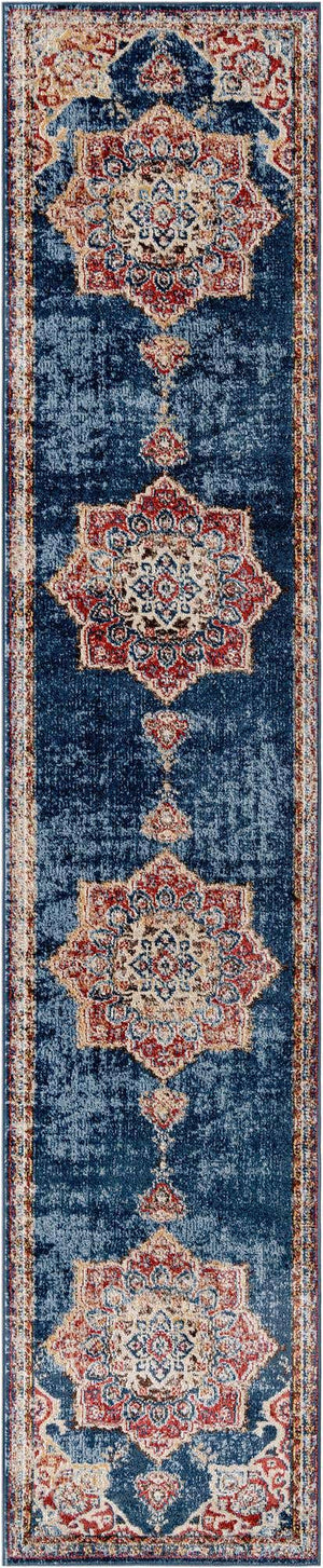 Dark Blue 2' 7 x 13' 1 Utopia Runner Area Rug Traditional Vintage Persian Inspired Vivid Color Durable Carpet for Unique Interiors for Sale at Rug Engine