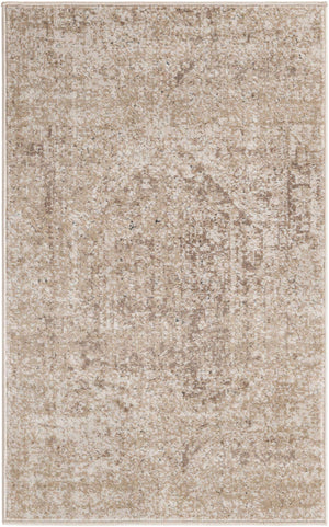 Beige 2' x 3' 1 Chateau Rectangle Area Rug 85% Polypropylene & 15% Chenille With Cotton Backing Traditional Vintage Distressed Carpet for Classical Interior Design Decorating for Sale at Rug Engine