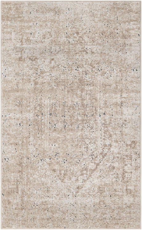 Beige 3' 1 x 5' 3 Chateau Rectangle Area Rug 85% Polypropylene & 15% Chenille With Cotton Backing Traditional Vintage Distressed Carpet for Classical Interior Design Decorating for Sale at Rug Engine