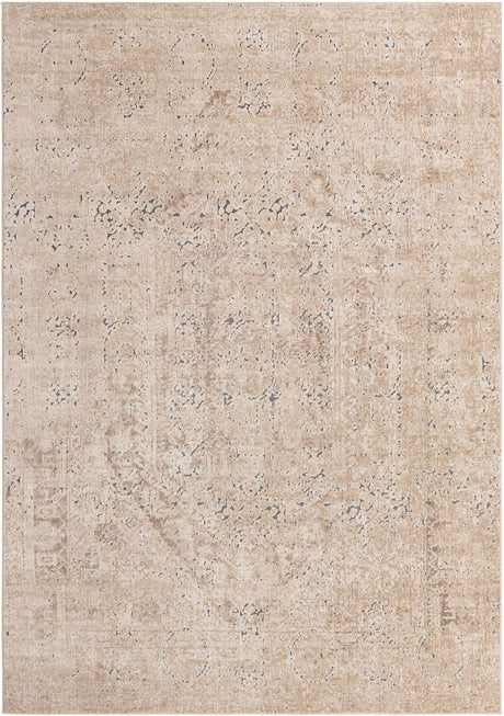 Beige 7' 10 x 11' Chateau Rectangle Area Rug 85% Polypropylene & 15% Chenille With Cotton Backing Traditional Vintage Distressed Carpet for Classical Interior Design Decorating for Sale at Rug Engine