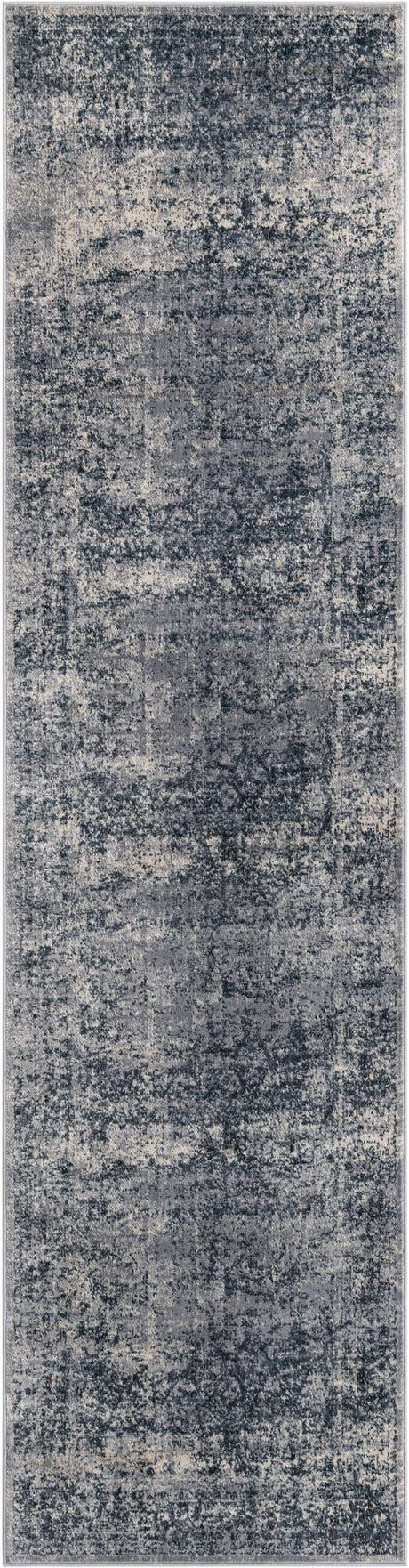 Blue Gray 2' 7 x 10' Chateau Runner Area Rug 85% Polypropylene & 15% Chenille With Cotton Backing Traditional Vintage Distressed Carpet for Classical Interior Design Decorating for Sale at Rug Engine