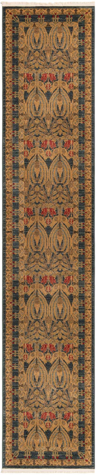 Navy Blue 2' 7 x 13' 1 Edinburgh Runner Area Rug 100% Polypropylene Easy Clean With Cotton Backing Traditional Classic Design Carpet for Living, Dining Room, Office for Sale at Rug Engine