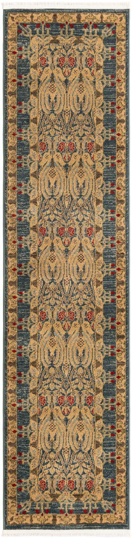 Navy Blue 2' x 8' Edinburgh Runner Area Rug 100% Polypropylene Easy Clean With Cotton Backing Traditional Classic Design Carpet for Living, Dining Room, Office for Sale at Rug Engine