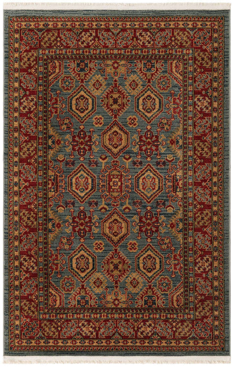 Light Blue 4' 1 x 6' 1 Sahand Rectangle Area Rug Affordable Easy Clean Traditional Design Durable Carpet for Home Interior Design Living Room Dining Office for Sale at Rug Engine