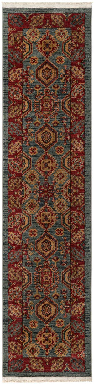 Light Blue 2' x 8' Sahand Runner Area Rug Affordable Easy Clean Traditional Design Durable Carpet for Home Interior Design Living Room Dining Office for Sale at Rug Engine