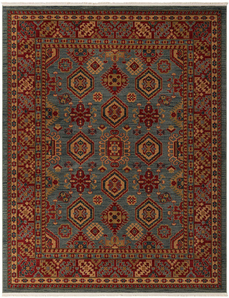 Light Blue 8' x 10' Sahand Rectangle Area Rug Affordable Easy Clean Traditional Design Durable Carpet for Home Interior Design Living Room Dining Office for Sale at Rug Engine