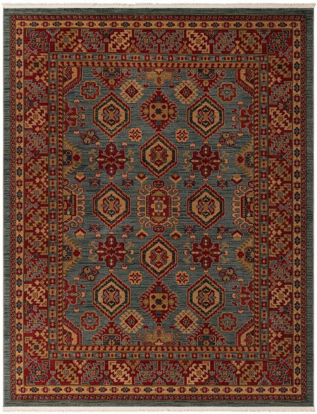 Light Blue 8' x 10' Sahand Rectangle Area Rug Affordable Easy Clean Traditional Design Durable Carpet for Home Interior Design Living Room Dining Office for Sale at Rug Engine