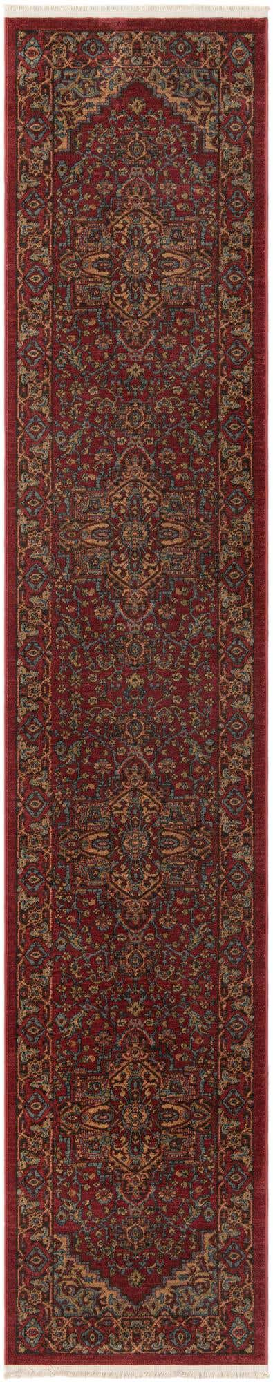 Red 2' 7 x 13' 1 Sahand Runner Area Rug Affordable Easy Clean Traditional Design Durable Carpet for Home Interior Design Living Room Dining Office for Sale at Rug Engine