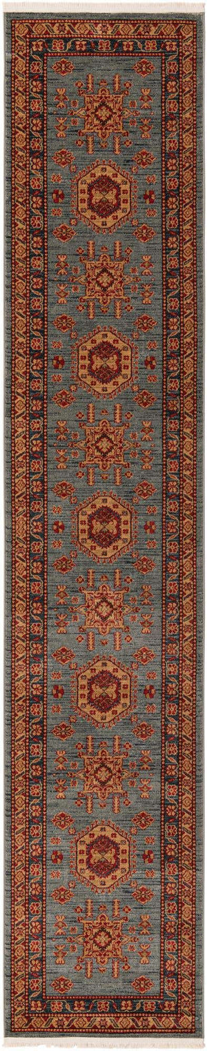 Light Blue 2' 7 x 13' 1 Sahand Runner Area Rug Affordable Easy Clean Traditional Design Durable Carpet for Home Interior Design Living Room Dining Office for Sale at Rug Engine