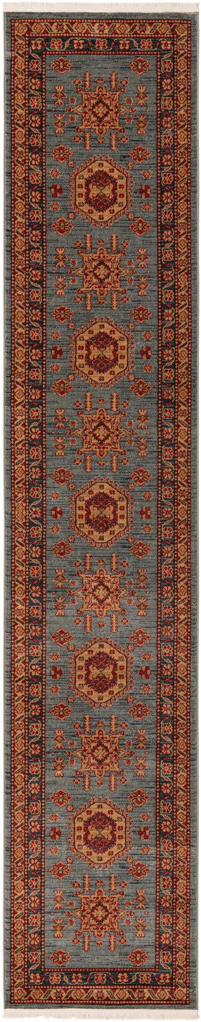 Light Blue 2' 7 x 13' 1 Sahand Runner Area Rug Affordable Easy Clean Traditional Design Durable Carpet for Home Interior Design Living Room Dining Office for Sale at Rug Engine