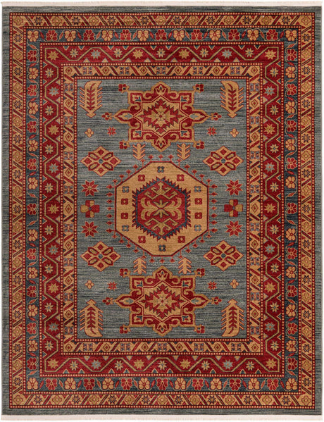 Light Blue 8' x 10' Sahand Rectangle Area Rug Affordable Easy Clean Traditional Design Durable Carpet for Home Interior Design Living Room Dining Office for Sale at Rug Engine