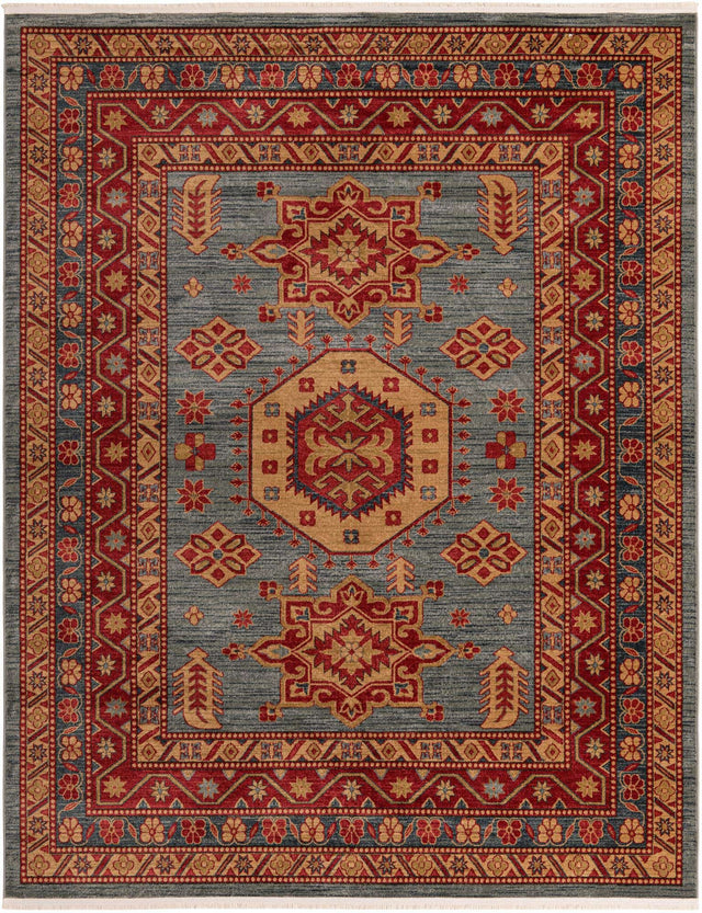Light Blue 8' x 10' Sahand Rectangle Area Rug Affordable Easy Clean Traditional Design Durable Carpet for Home Interior Design Living Room Dining Office for Sale at Rug Engine
